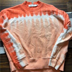 Proenza Schouler White Label Orange Tie Dye Sweatshirt Sz S